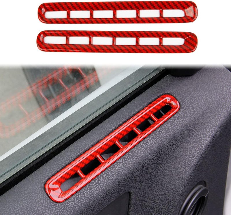 crosselec Door A/c Vent Panel Air Red Carbon Fiber Accessories for Dodge Charger 2011+ - Image 1