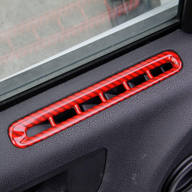 crosselec Door A/c Vent Panel Air Red Carbon Fiber Accessories for Dodge Charger 2011+ - Image 2