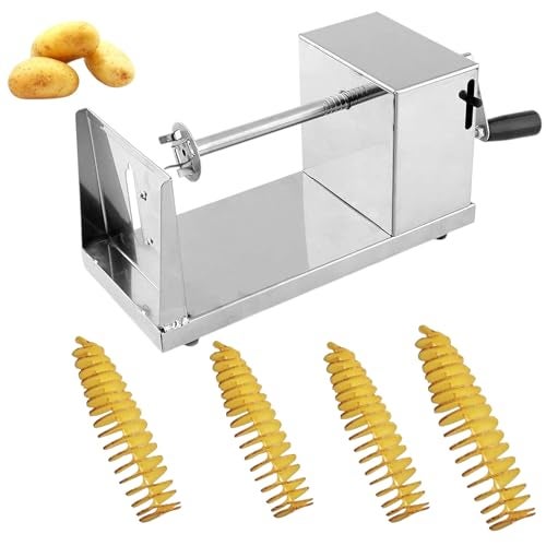 THW® Stainless Steel Potato Spiral Cutter Machine Twister Curly French Fry Tornado Slicer - Image 1