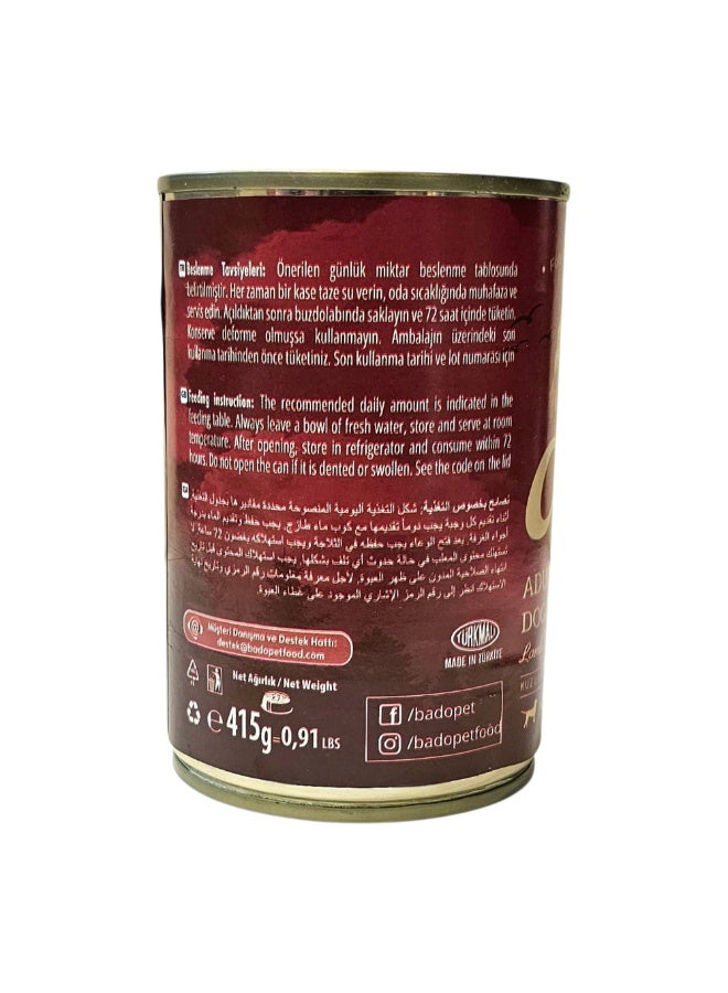 Cango | Wet Dog Food for Adult Dogs Lamb Flavor 415g | Protein Rich Formula for Energy & Vitality | Soft Easy to Digest Meal | Balanced Daily Nutrition for All Adult Dog Breeds - 12 Pcs - Image 4