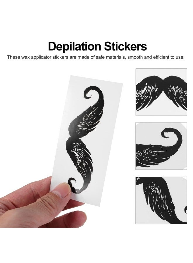 klarako 20Pcs Beard Mustache Stickers for Nose Wax Nose Eyebrow Facial Hair Removal Fake Mustaches Hair Removal Stickers - Image 1