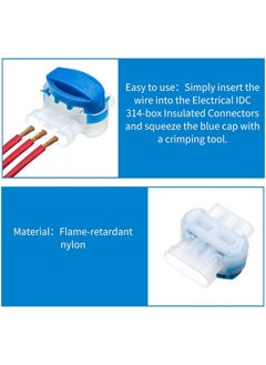 KASTWAVE 30 Pcs Electrical IDC 314-BOX Wire Connectors, Moistureproof 3 Wire Self-Stripping Pigtail Connectors for 22-14 AWG Cables, Robotic Lawn Mowers, Auto Irrigation System  - Image 2