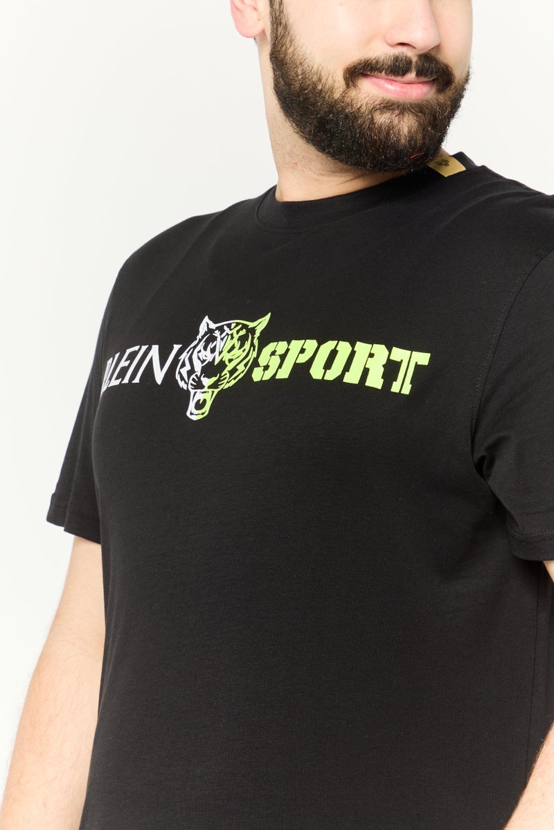 PHILIPP PLEIN Plein Sport Men Sportswear Fit Short Sleeves Outdoor T-Shirt, Black - Image 3