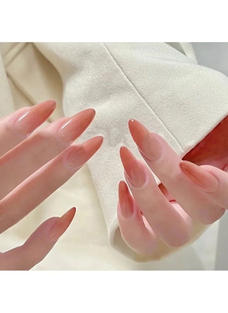 شافو 24 قطعة من أظافر اللوز البرتقالية المتدرجة، أظافر صناعية  - Image 5