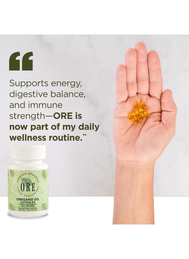 ORE زيت الأوريجانو من ORE كبسولات لينة 80% كارفاكرول | أوريجانو مكسيكي بري | دعم مناعي وتنفسي عشبي | مكمل طبيعي | خالي من الكائنات المعدلة وراثيًا، خالي من الغلوتين | 65 كبسولة سهلة البلع - Image 4