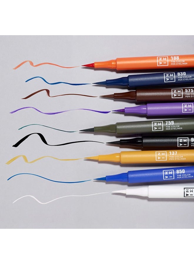 3INA The Color Pen Eyeliner 188 - Ultra Fine Tip 14H Orange Longwear Liquid Liner - Vibrant Colors, Matte, Smudgeproof, Flake Proof Eye Makeup - Cruelty Free, Paraben Free, Vegan Cosmetics - Orange - Image 5