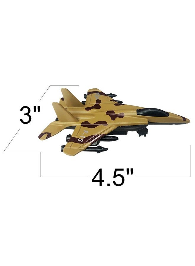 ArtCreativity لعبة طائرة مقاتلة مصنوعة من المعدن من فنون الإبداع، سلاح الجو الأمريكي، مجموعة من 4، آلية سحب للخلف، طائرات مقاتلة معدنية للأولاد، زينة كعكة سلاح الجو العسكري، هدايا حفلات طائرات سحب للخلف - Image 3