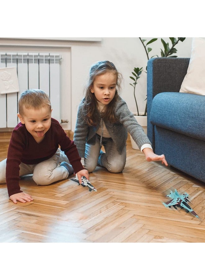 ArtCreativity لعبة طائرة مقاتلة مصنوعة من المعدن من فنون الإبداع، سلاح الجو الأمريكي، مجموعة من 4، آلية سحب للخلف، طائرات مقاتلة معدنية للأولاد، زينة كعكة سلاح الجو العسكري، هدايا حفلات طائرات سحب للخلف - Image 5