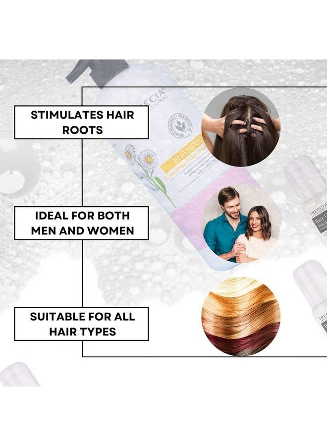 freecia ® Professional Chamomile Color Treated Shampoo, Conditioner With Tropical Hair Serum| Best Shampoo Conditioner| Serum For Dry Frizzy Hair | Brings Shine | Smoothness | Unisex | 300Ml X 2 + 50Ml - Image 4