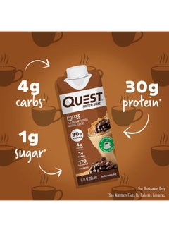 QUEST NUTRITION Quest Protein Shake Coffee Flavor 325ml Pack of 12  - Image 5