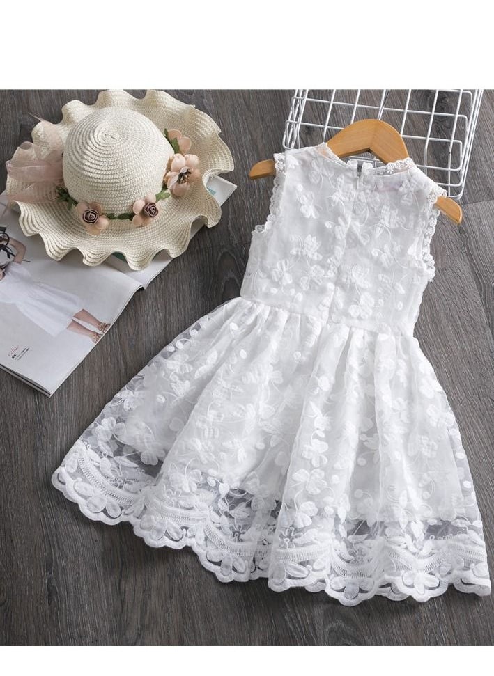 Generic - Fashionable Cute Girls Dresses White - Image 1