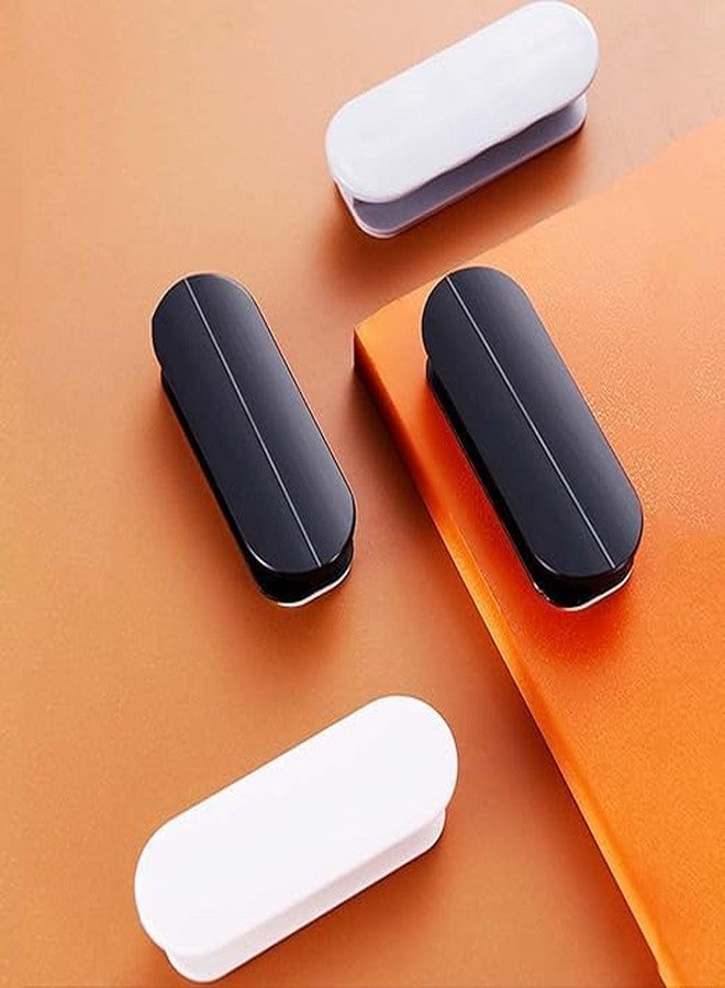 INKAJ Self-Adhesive Pull Handles,Humanity Handle Helper Auxiliary for Kitchen Cabinet Knobs Drawer Window Sliding Door-Wardrobe Self-Stick Push Pull Helper Stick-on Handles (Black) (Pack of-4) - Image 2