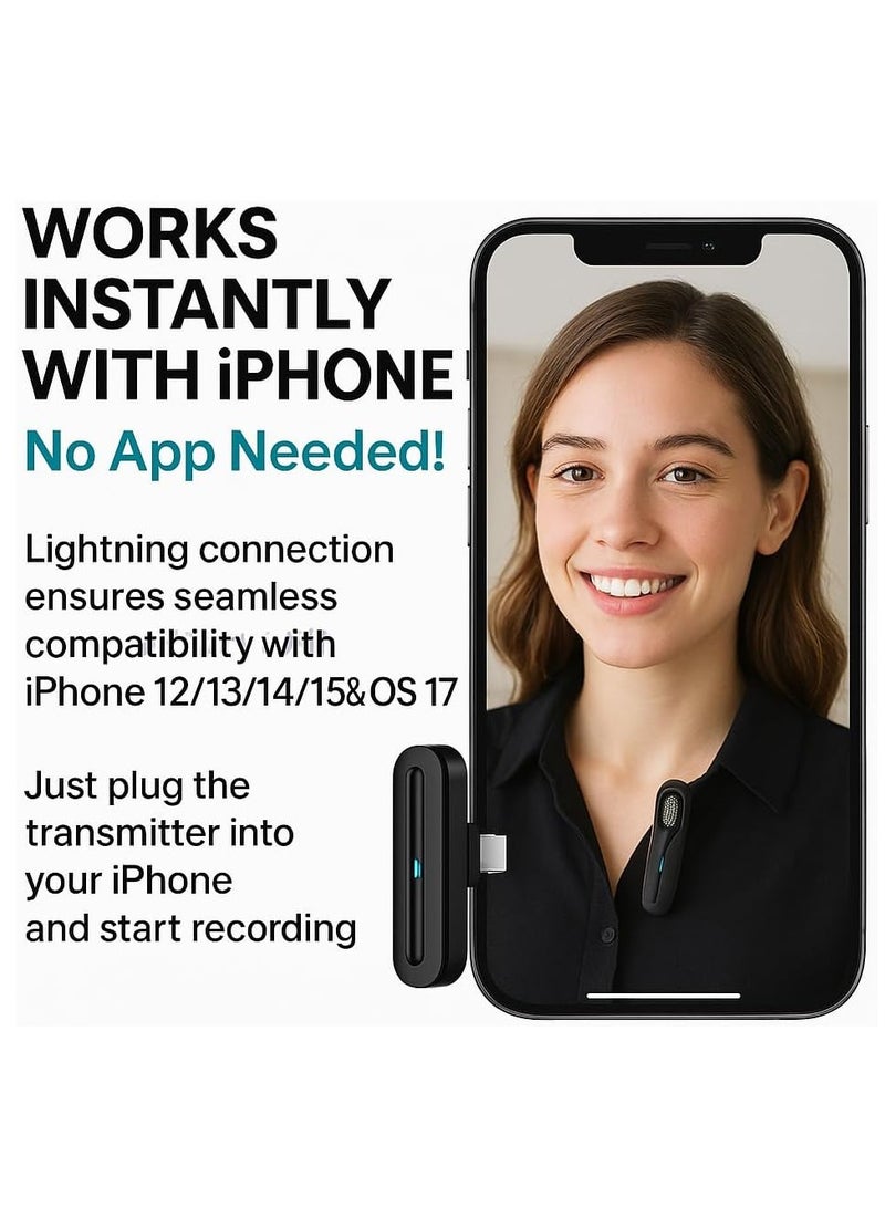 BESTPEAK mini Wireless Lavalier Microphone Noise Cancellation Microphone  Smartphon for USB-C Interface Device, Metal Clip on Mic for Vlogging TikTok YouTube Content Creators Live Streaming Interview Recording - Image 4
