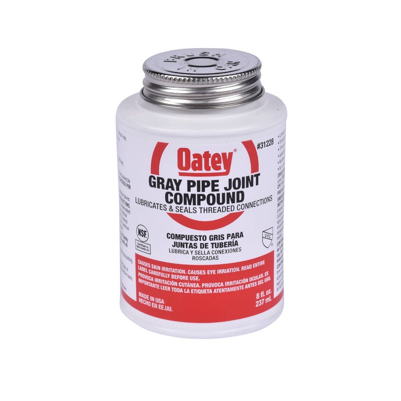 Oatey Pipe Joint Compound, 8 oz., Gray - Image 1