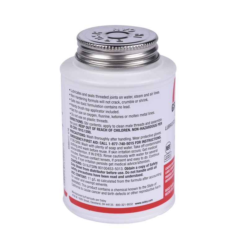 Oatey Pipe Joint Compound, 8 oz., Gray - Image 3