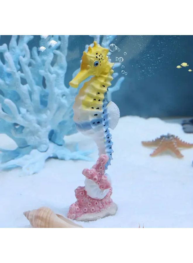 Polychrome Resin Seahorse Aquarium Decoration Realistic Marine Animal Fish Tank Ornament - Image 5