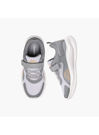 Kappa Boys' Logo Print Sport Shoes with Hook and Loop Closure