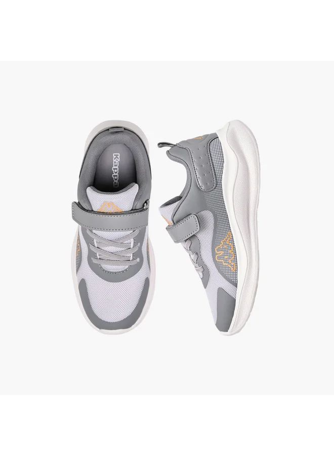 Kappa Boys' Logo Print Sport Shoes with Hook and Loop Closure