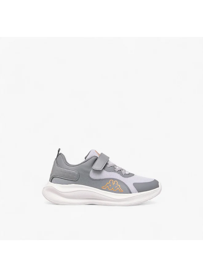 Kappa Boys' Logo Print Sport Shoes with Hook and Loop Closure