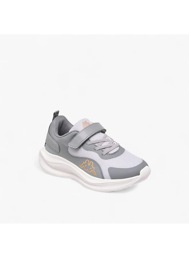 Kappa Boys' Logo Print Sport Shoes with Hook and Loop Closure