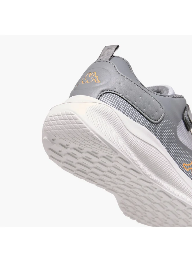 Kappa Boys' Logo Print Sport Shoes with Hook and Loop Closure