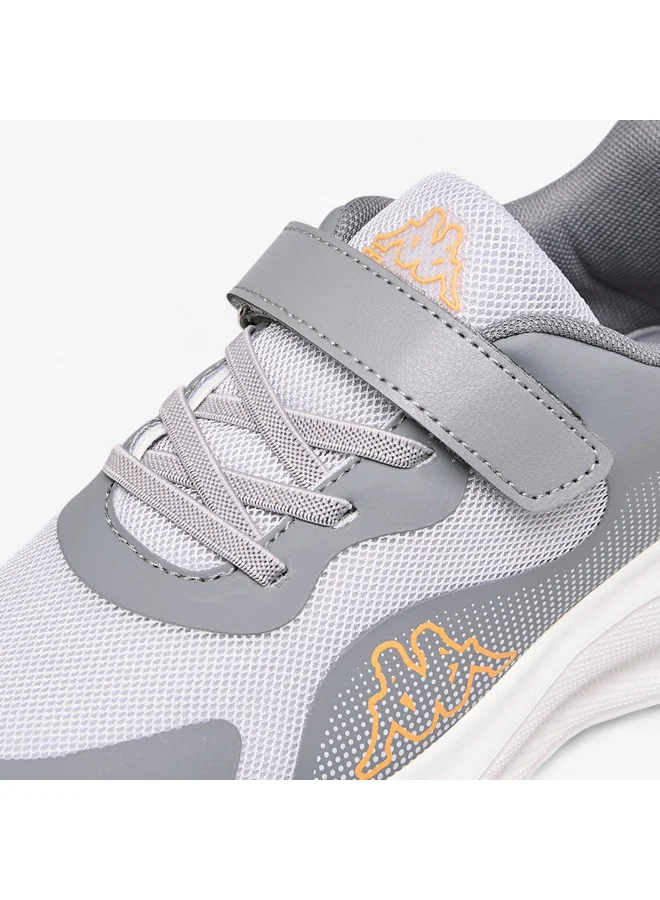 Kappa Boys' Logo Print Sport Shoes with Hook and Loop Closure