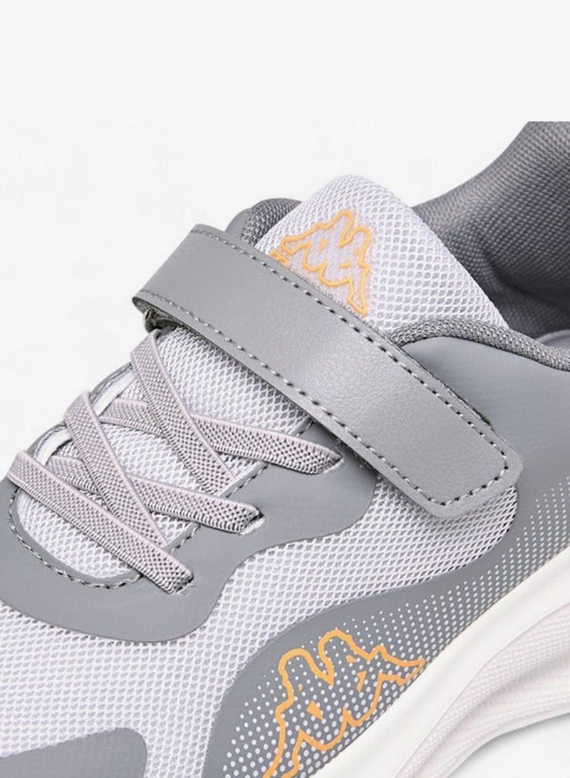 Kappa Boys' Logo Print Sport Shoes with Hook and Loop Closure - Image 4