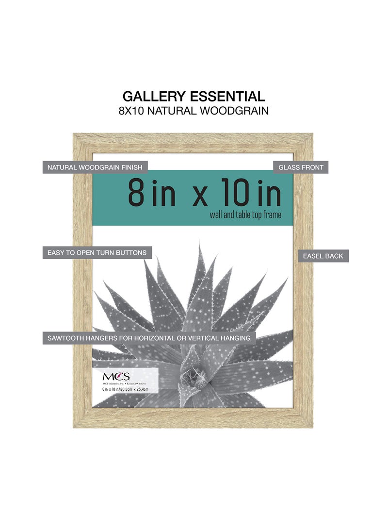 MCS MCS Gallery Essential Picture Frames  Photo Gallery Wall Frame Set  Natural Woodgrain  8 x 10 Inch  6-Pack  - Image 5