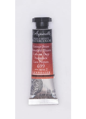 SENNELIER Sennelier lAquarelle French Artists Watercolour 10 ML Earth Tones (Permanent Aliz Crimson Deep)  - Image 2