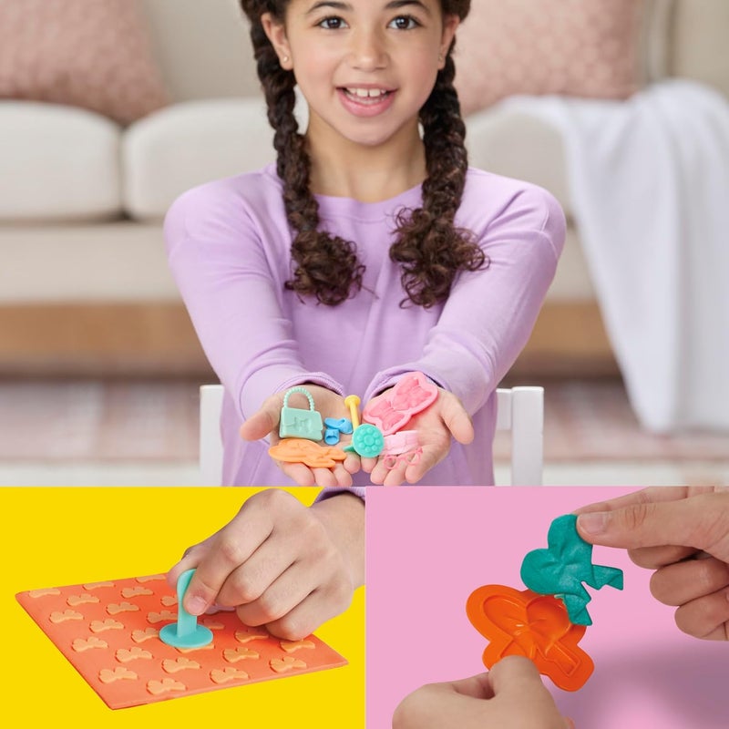 Play-Doh مجموعة أنماط اللؤلؤ والأقواس من بلاي دو باربي، مجموعة ملحقات لإعادة التعبئة للأطفال 5+ (الدمية غير متضمنة) - Image 4