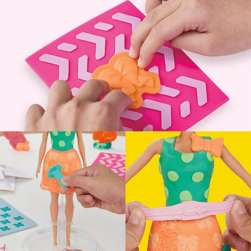 Play-Doh مجموعة أنماط اللؤلؤ والأقواس من بلاي دو باربي، مجموعة ملحقات لإعادة التعبئة للأطفال 5+ (الدمية غير متضمنة) - Image 3