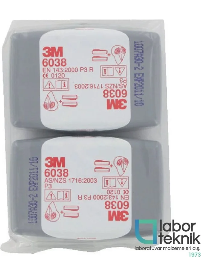 3M ™ 6038 Particulate Filter (Bayonet Mounted, P3 R Filter) - (1 Pair)