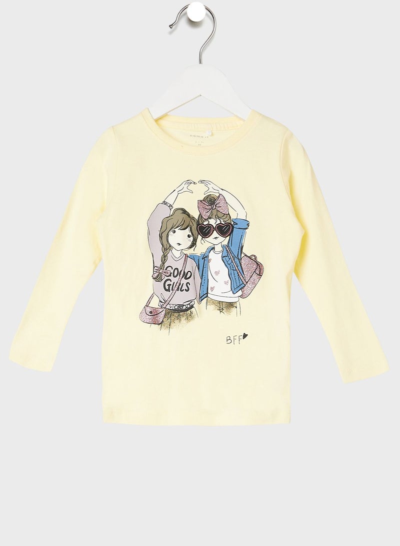 NAME IT Kids Bff Front Graphic T-Shirt - Image 1