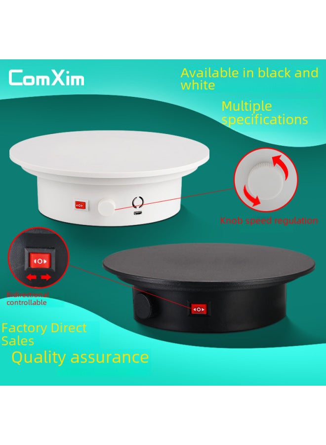 ComXim Electric Turntable Rotating Display Table Photography Live Trinkets Model Display Rack Rotating Table Base Rechargeable Speed Regulation - Image 2