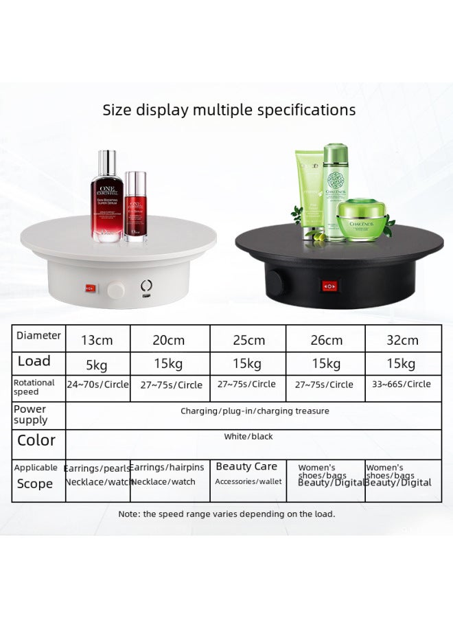 ComXim Electric Turntable Rotating Display Table Photography Live Trinkets Model Display Rack Rotating Table Base Rechargeable Speed Regulation - Image 3