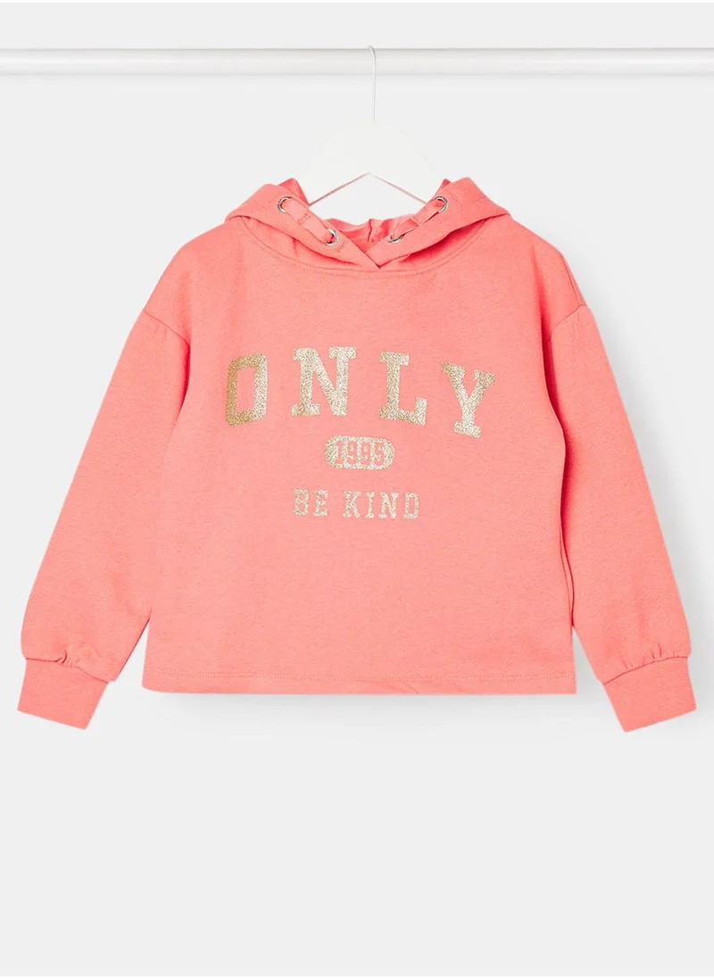 only_kids Kids Glitter Logo Hoodie