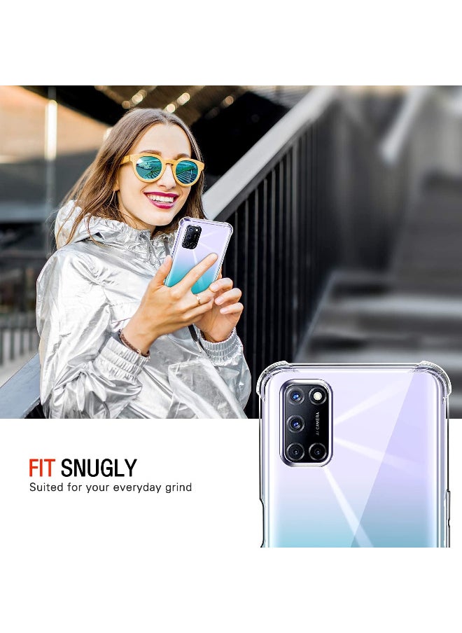 Shockproof Transparent Case Compatible with Oppo A52 - A72 - A92