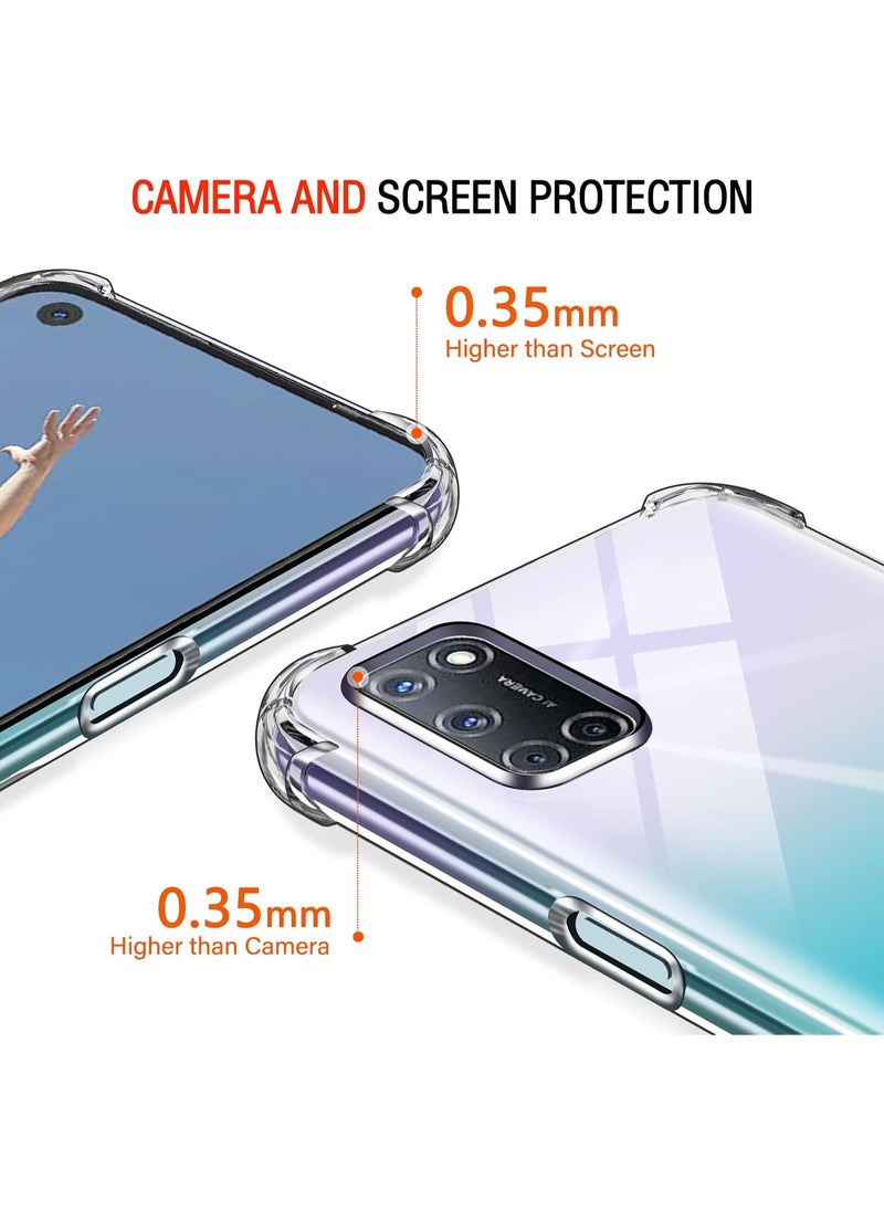 Shockproof Transparent Case Compatible with Oppo A52 - A72 - A92