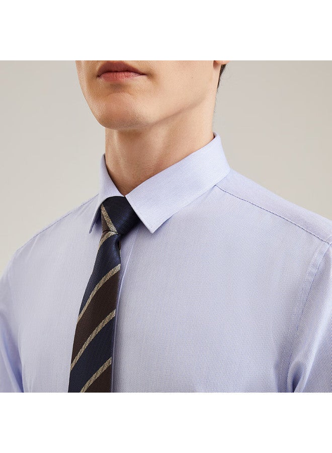 Youngor Men's Dp Wrinkle-free Autumn Long-sleeve Shirt, Business Casual Pure Cotton Striped Shirt, 100163 - Image 2