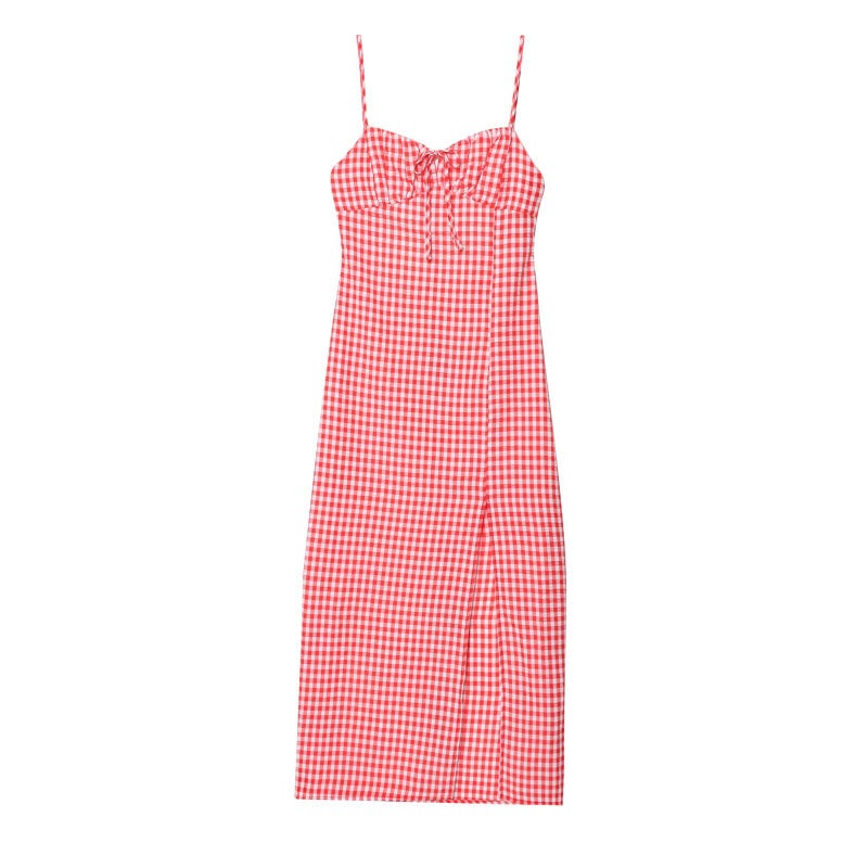 Women's 2025 Fashion Sleeveless Slim Fit Camisole Midi Dress - Image 1