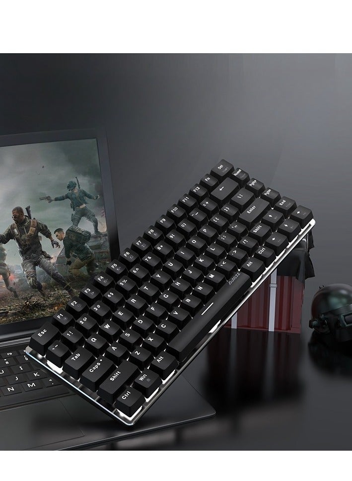 82 Keys - Mechanical Keyboard Desktop - Custom Lighting - Full Key No Punch - Wired Keyboard - Gaming Keyboard - RGB Black Axis - Image 4