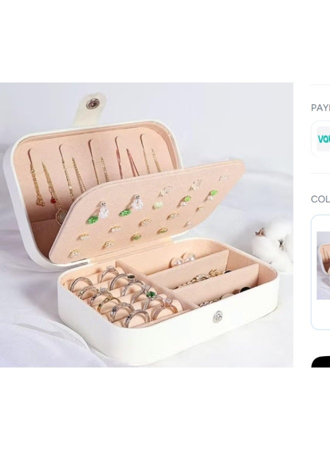 Portable Travel Jewelry Organizer Box - Compact Storage Case for Rings, Earrings & Necklaces - Image 5