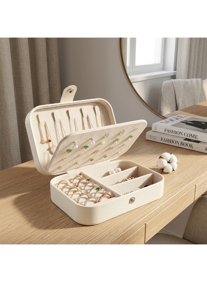 Portable Travel Jewelry Organizer Box - Compact Storage Case for Rings, Earrings & Necklaces - Image 1