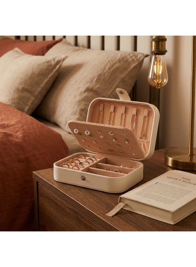Portable Travel Jewelry Organizer Box - Compact Storage Case for Rings, Earrings & Necklaces - Image 3