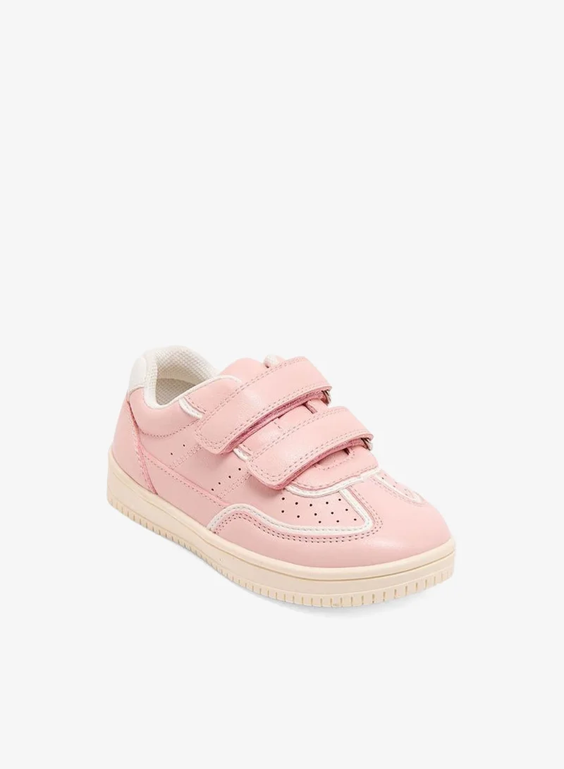 جونيورز Girls Perforated Hook & Loop School Sneakers