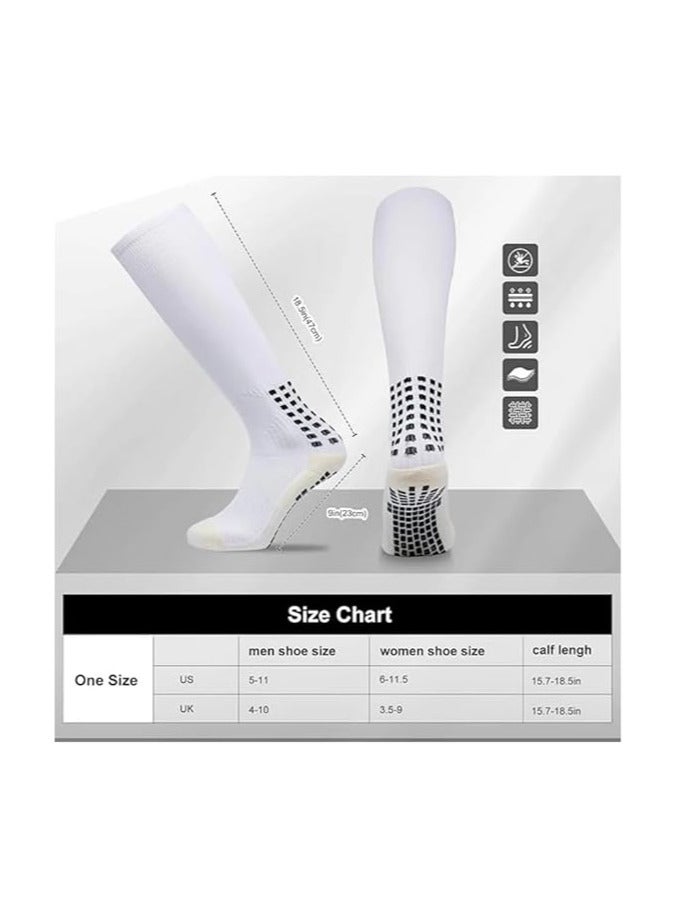 Spall Unisex Knee High Soccer Socks, Adult Athletic Grip Football Team Socks - Image 3