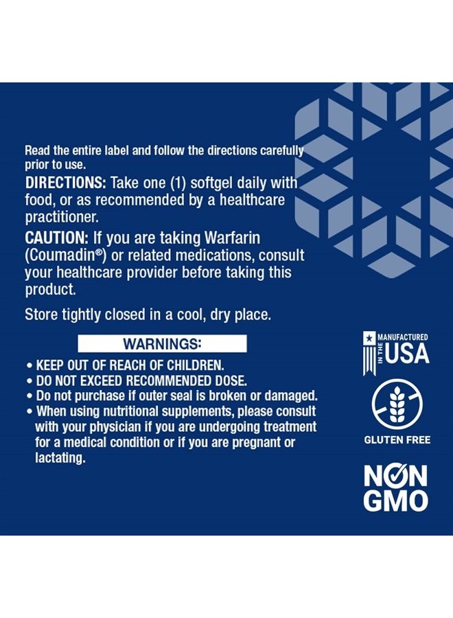 Life Extension فيتامين ك2 بجرعة منخفضة 45 ميكروجرام - يدعم صحة الشرايين والقلب والأوعية الدموية - مكملات صحة القلب والعظام - خالية من الجلوتين وغير معدلة وراثيًا - 90 كبسولة هلامية - Image 3