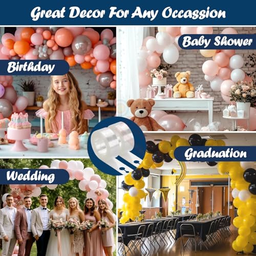 Propsicle Balloon Arch Tape Strip 5m x 2, Clear Balloon Garland Strip for Party Decoration, Reusable Arch Maker for Birthday, Baby Shower, Wedding, Bachelorette - Image 5