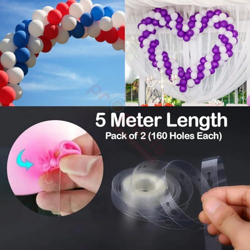 Propsicle Balloon Arch Tape Strip 5m x 2, Clear Balloon Garland Strip for Party Decoration, Reusable Arch Maker for Birthday, Baby Shower, Wedding, Bachelorette - Image 2