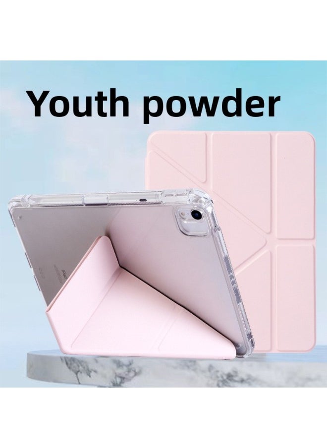 Generic - For IPad Flat Protective Cover Air6Y 3 Fold Acrylic Mini6 Flat Cover With Pen Slot Pro11-Color:White Ice Blue (1.5 Transparent/3+y)-Applicable Model:iPad Mini6( 8.3inch ) - Image 1